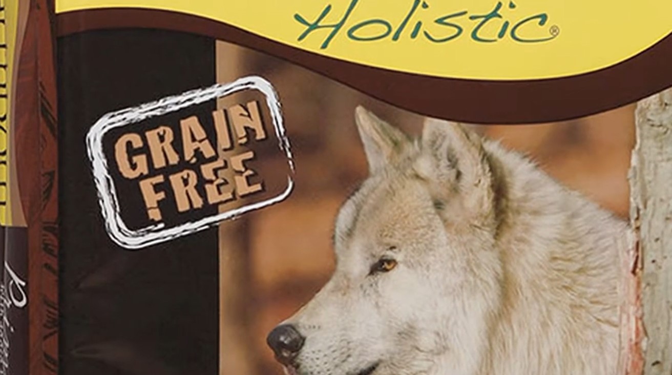 Image of grain free dog food packaging