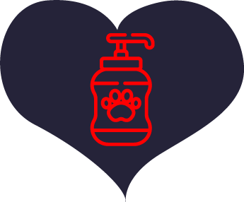 A soap dispenser icon inside of the heart for the Bathing section on the homepage